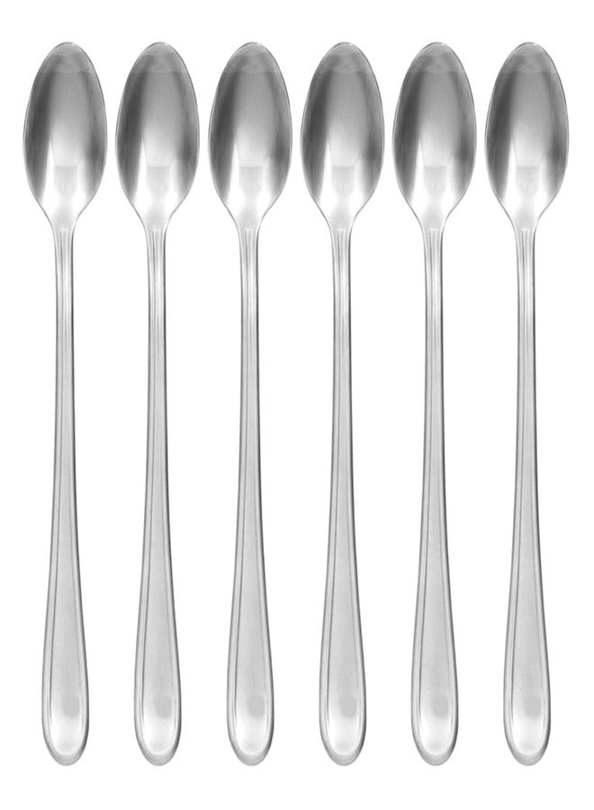 Cambridge Silverware Set, Malibu Satin Iced Tea Spoons, Set Of 6, Service For 6, 18/0 Stainless Steel, Dishwasher Safe, Flatware Utensils, Cutlery Sets, Spoons Silverware, Kitchen (Silver, 6 Piece) - Image 1