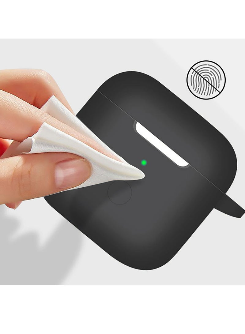 Silicone Earphone Case for Xiaomi Redmi Buds 3 with Carabiner/Black - Image 3