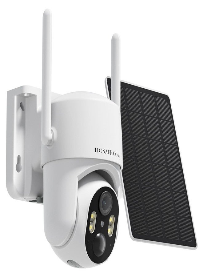 HOSAFE.COM Wireless Outdoor WiFi Camera, 360° PTZ Remote Outdoor Surveillance Camera, 2K Surveillance and Security WiFi Camera with Spotlight Color Night Vision, PIR Sensor, Two-Way Audio - Image 1
