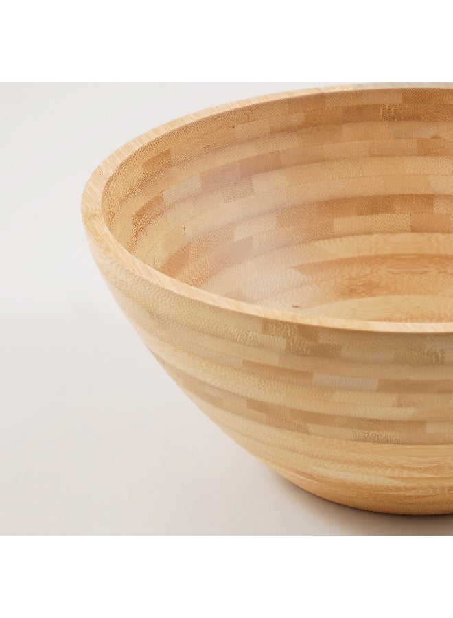 ALBERTO Bamboo Salad Bowl 28*28*12Cm, Brown - Image 2