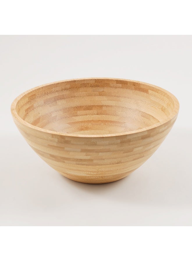 ALBERTO Bamboo Salad Bowl 28*28*12Cm, Brown - Image 1