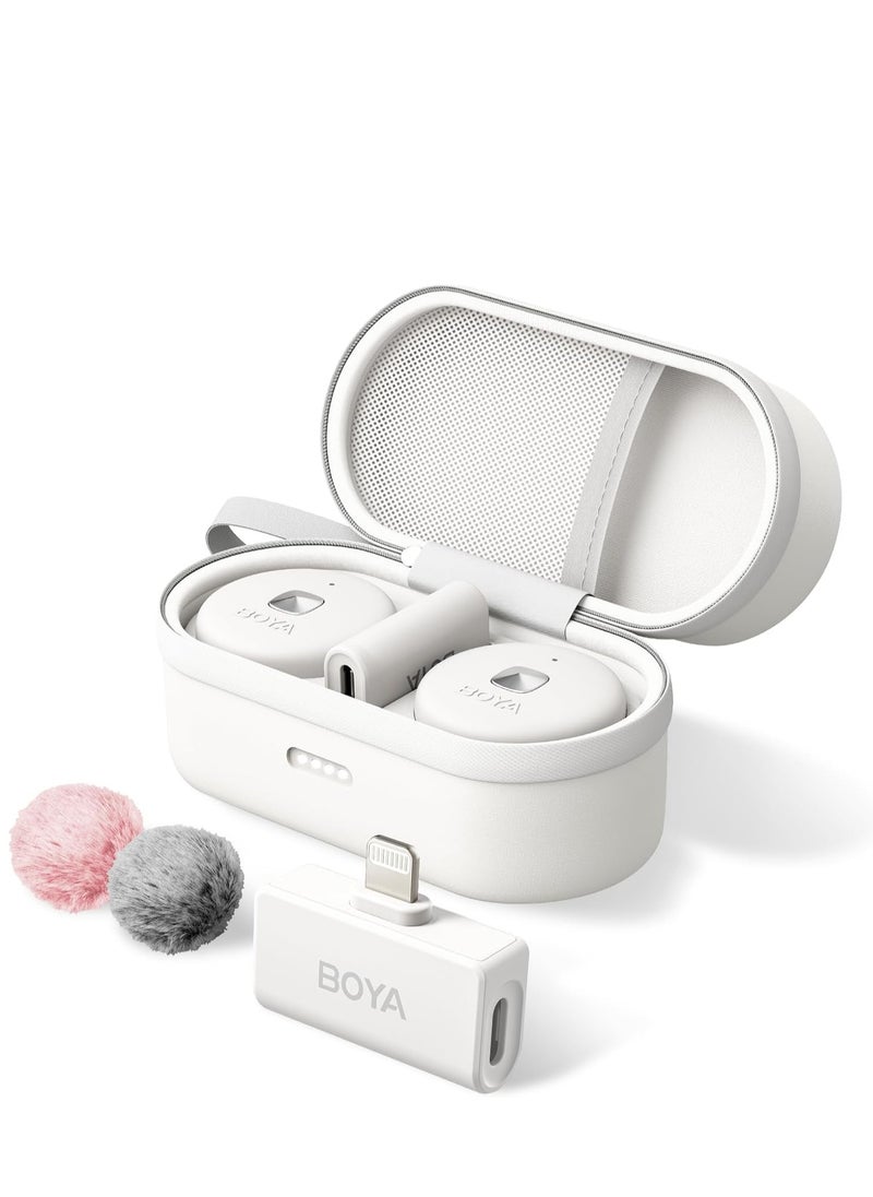 BOYA - Omic-D Wireless Lavalier Microphone System Compatible with iPhone,48 kHz 24-bit, 50M Los Range, Hi-Fi Audio, Smart Noise Cancellation, 15H Duration, Mini Lapel Mic for Recording Vlogging Interview - Image 1