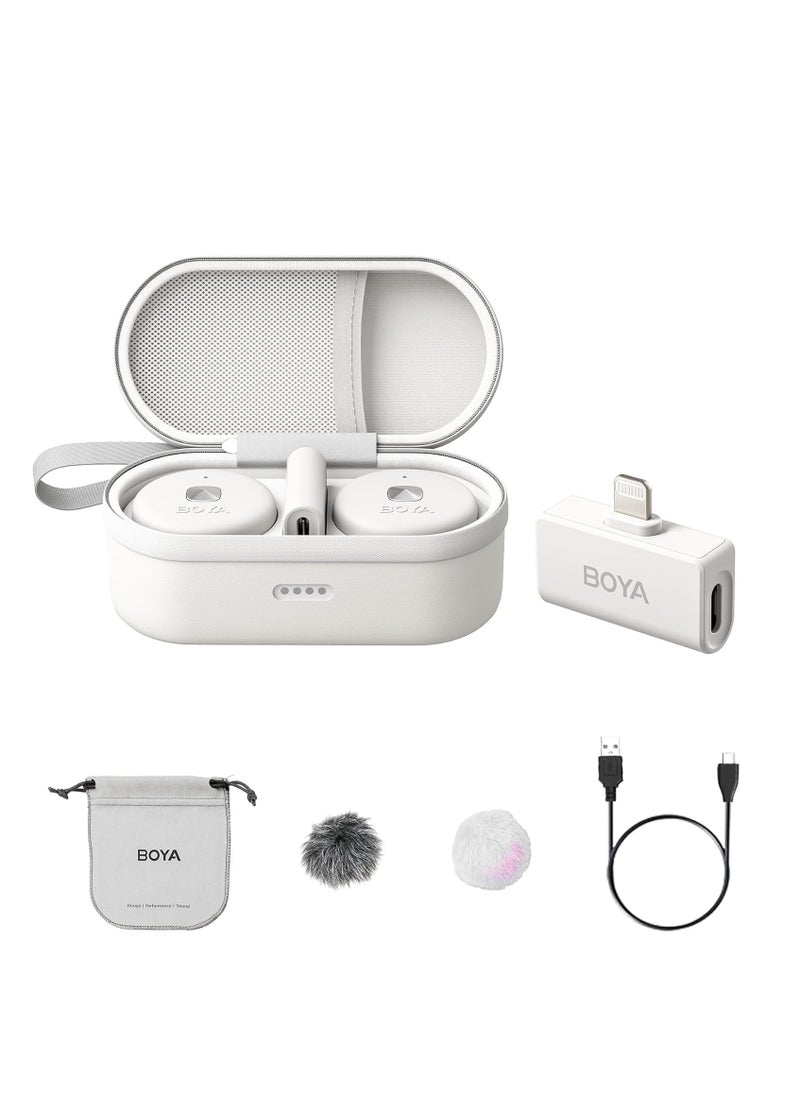 BOYA - Omic-D Wireless Lavalier Microphone System Compatible with iPhone,48 kHz 24-bit, 50M Los Range, Hi-Fi Audio, Smart Noise Cancellation, 15H Duration, Mini Lapel Mic for Recording Vlogging Interview - Image 1