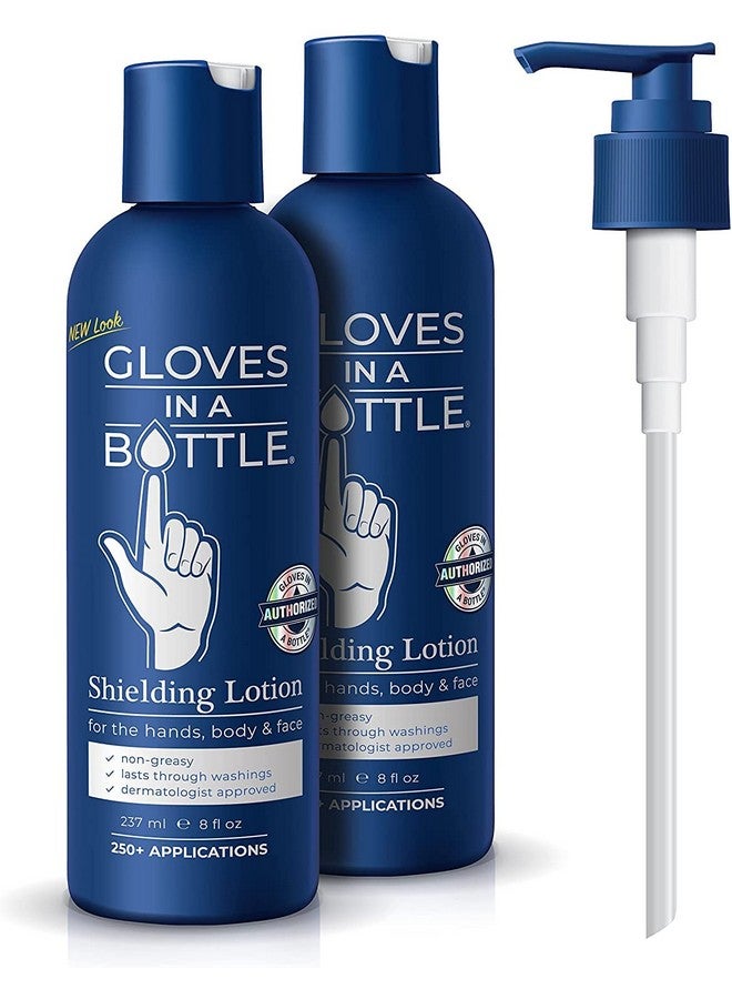 Gloves In A Bottle Shielding Lotion With Dispenser 8 Oz (Pack Of 2) - Image 1