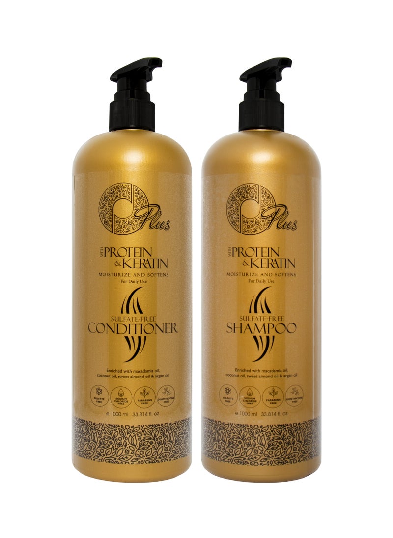 Oplus - Protein and Keratin Shampoo and Conditioner 1000 ml - Image 1