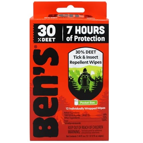 Ben's Bens 30 Deet Mosquito Tick Insect Bug Repellent Field Wipes 24 Pack - Image 3