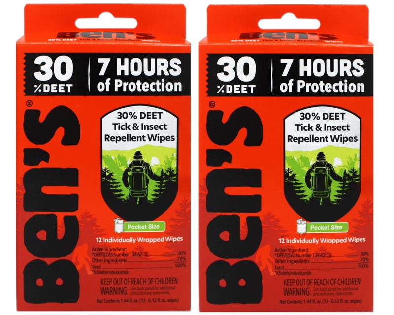 Ben's Bens 30 Deet Mosquito Tick Insect Bug Repellent Field Wipes 24 Pack - Image 2