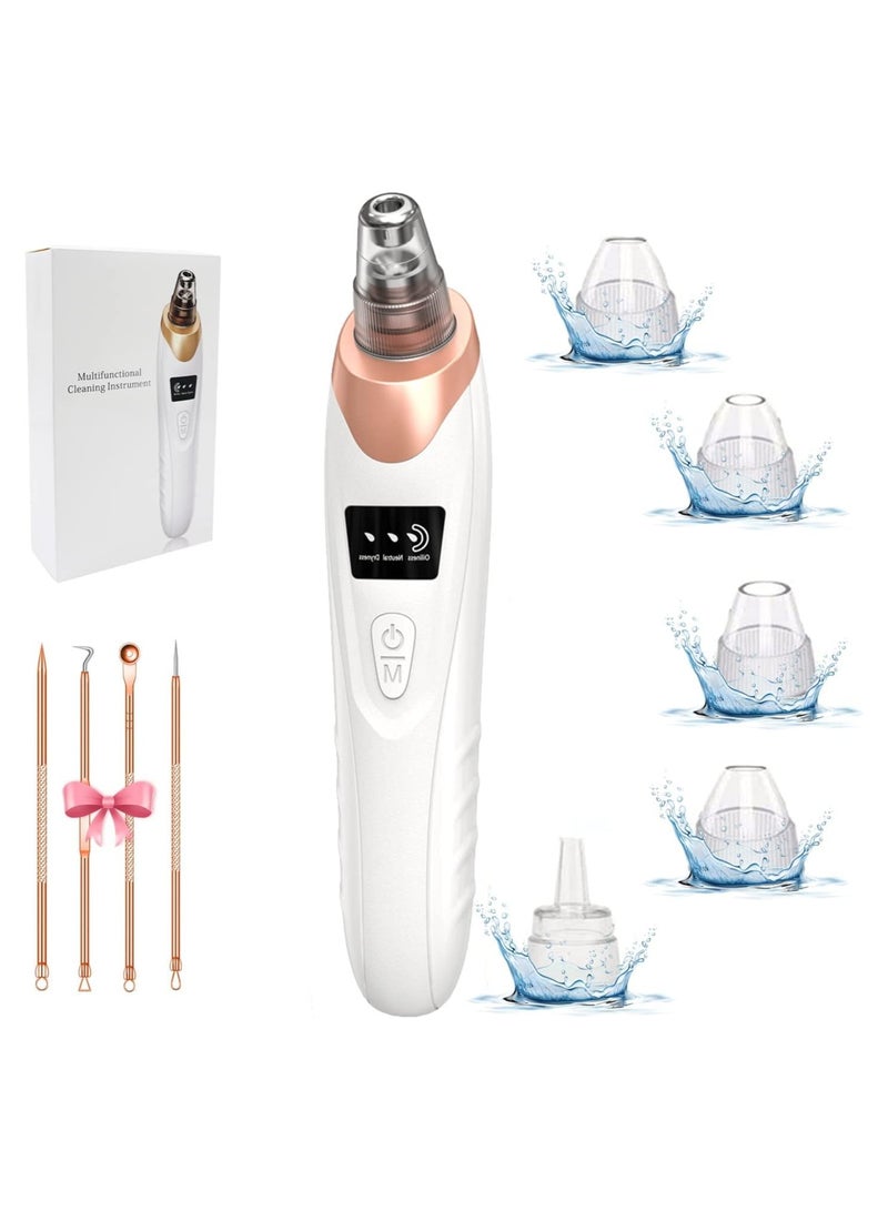 ريبنيو أحدث جهاز لإزالة الرؤوس السوداء جهاز شفط مسام الوجه المطور 5 قوة شفط 5 مجسات، مجموعة شفط الرؤوس السوداء القابلة لإعادة الشحن عبر USB، أداة كهربائية لاستخراج حب الشباب للنساء والرجال - Image 1