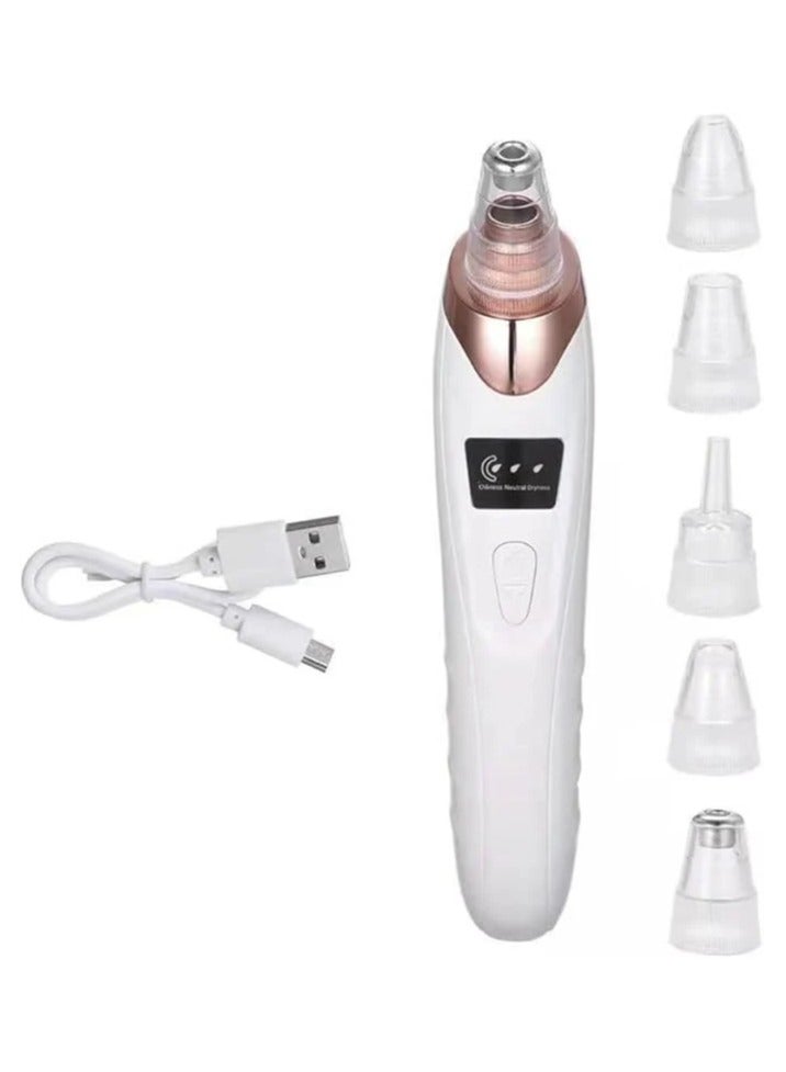 ريبنيو أحدث جهاز لإزالة الرؤوس السوداء جهاز شفط مسام الوجه المطور 5 قوة شفط 5 مجسات، مجموعة شفط الرؤوس السوداء القابلة لإعادة الشحن عبر USB، أداة كهربائية لاستخراج حب الشباب للنساء والرجال - Image 2