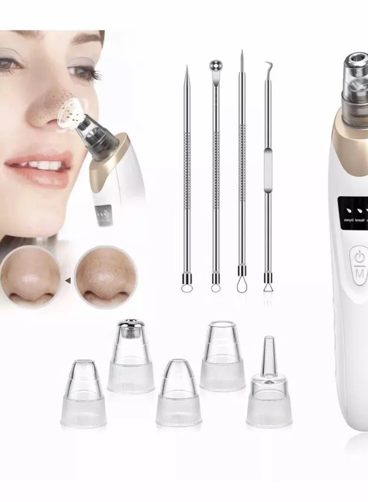 ريبنيو أحدث جهاز لإزالة الرؤوس السوداء جهاز شفط مسام الوجه المطور 5 قوة شفط 5 مجسات، مجموعة شفط الرؤوس السوداء القابلة لإعادة الشحن عبر USB، أداة كهربائية لاستخراج حب الشباب للنساء والرجال - Image 3