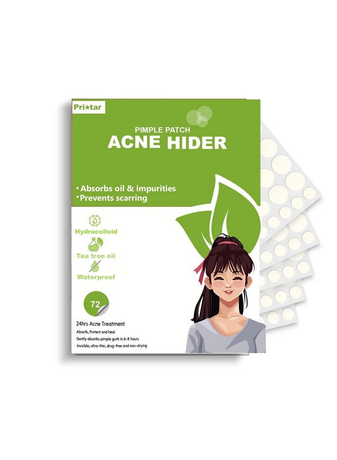 Pristar Pimple Patch | 72 Hydrocolloid and Salicylic Acid Patches | Absorbs Oil, Prevents Scarring | Overnight Treatment | For All Skin Types | Acne Patches for Face - Image 1
