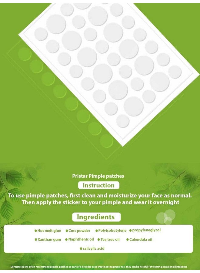 Pristar Pimple Patch | 72 Hydrocolloid and Salicylic Acid Patches | Absorbs Oil, Prevents Scarring | Overnight Treatment | For All Skin Types | Acne Patches for Face - Image 2