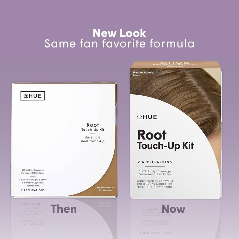dpHUE Root Touch-Up Kit, Medium Blonde - Permanent Hair Color for Gray Coverage - Includes Two Applications - Paraben, SLS & SLES Sulfate Free - Leaping Bunny Certified - Image 2