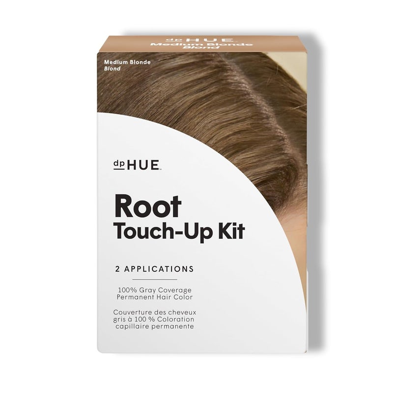 dpHUE Root Touch-Up Kit, Medium Blonde - Permanent Hair Color for Gray Coverage - Includes Two Applications - Paraben, SLS & SLES Sulfate Free - Leaping Bunny Certified - Image 1