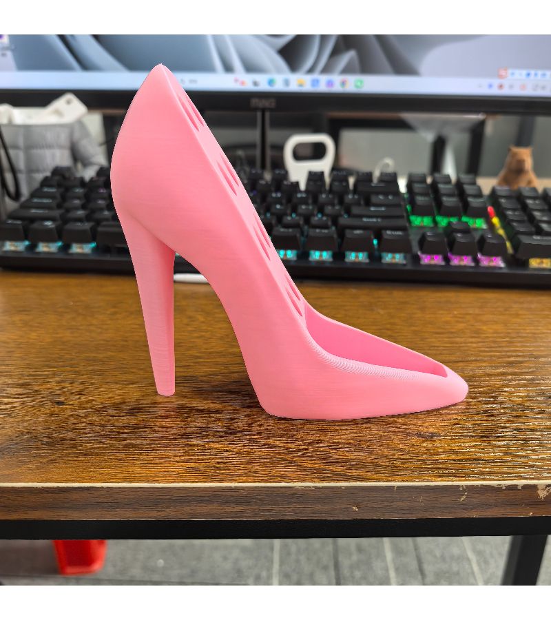 3D Printed High Heel Shoe Shape Creative Beauty Product Rack Pink Color Stylish Vanity Decoration Practical Gift For Women - Image 5