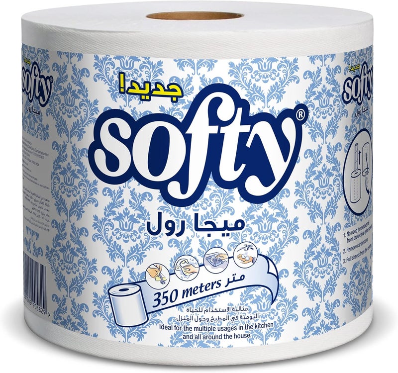 SOFTY KITCHEN TOWEL, MEGA ROLL TISSUE, 1 X 350 METERS - Image 1