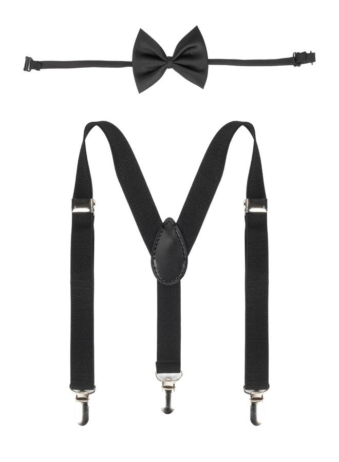 Mealah Suspenders for Boys Child - Elastic Adjustable Y Shape Back With Strong Metal Clips And Bow Tie for Kids Toddler Baby - Image 1
