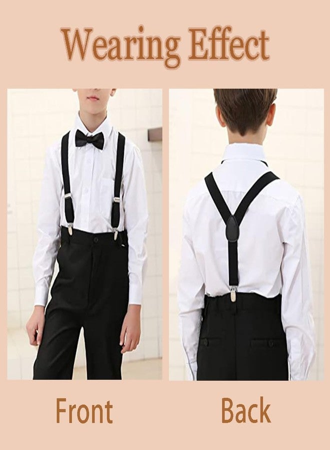 Mealah Suspenders for Boys Child - Elastic Adjustable Y Shape Back With Strong Metal Clips And Bow Tie for Kids Toddler Baby - Image 5