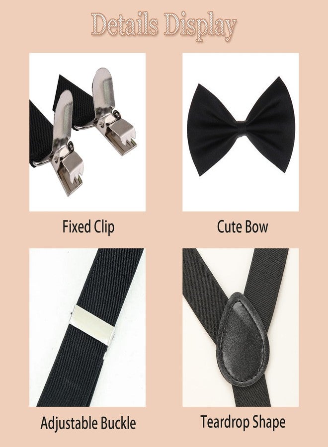 Mealah Suspenders for Boys Child - Elastic Adjustable Y Shape Back With Strong Metal Clips And Bow Tie for Kids Toddler Baby - Image 4