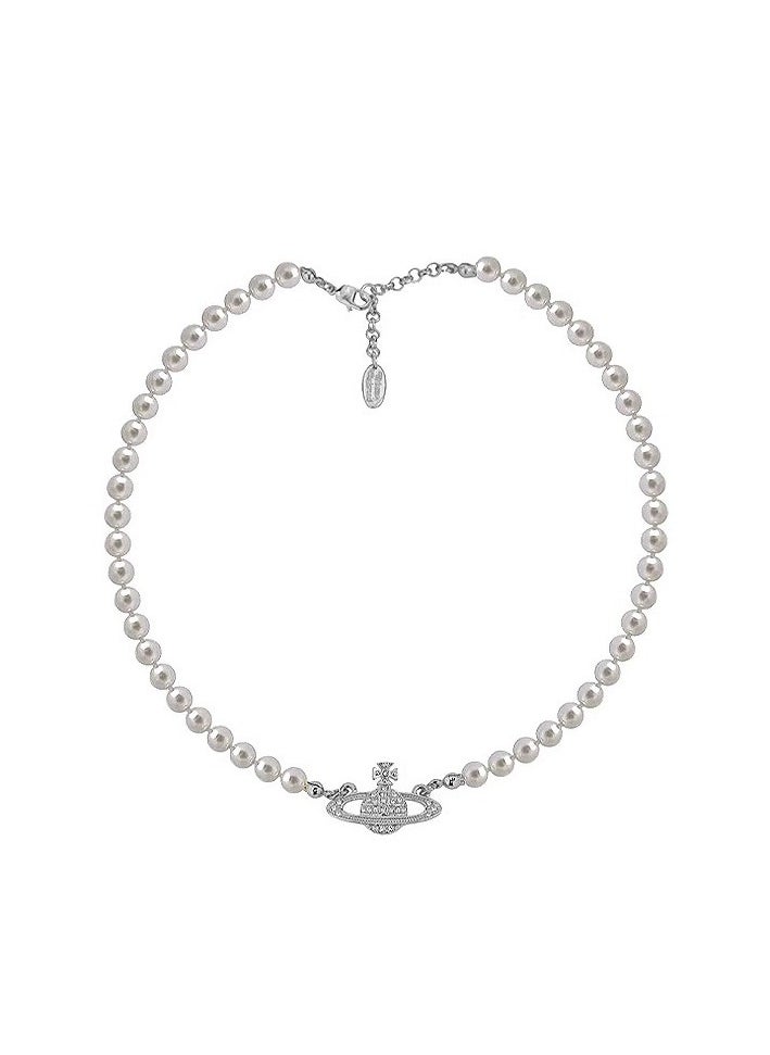 Vivienne Westwood Vivienne Westwood Pearl Saturn Short Necklace  - Image 1