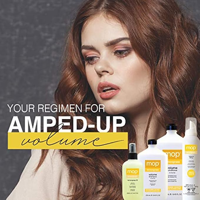 Mop LEMONGRASS VOLUME SHAMPOO NO PARABENS NO SULFATES, LEMON, 33.8 FL. OZ. - Image 2