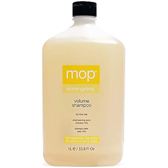 Mop LEMONGRASS VOLUME SHAMPOO NO PARABENS NO SULFATES, LEMON, 33.8 FL. OZ. - Image 1