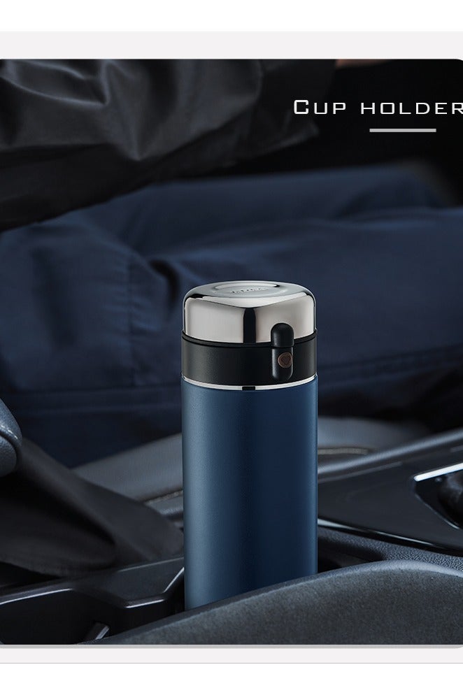 Tafuco Japanese Premium Quality Stainless Steel Water bottle- Thermos Bottle with tea infuser, Perfect Gift for Him and Her - 750ml – Blue Color - Image 1