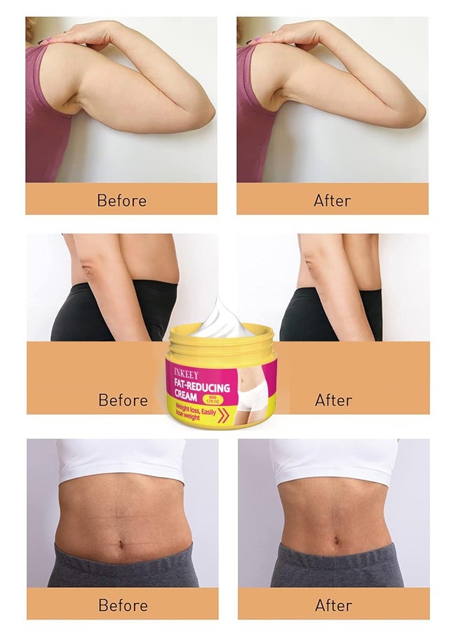 INKEEY 50g Fat Burner Slimming Body Massage Sculpting Cream Anti Cellulite Cream for Belly Waist Thighs Abdomen Buttocks Firming Tighten Skin  - Image 4