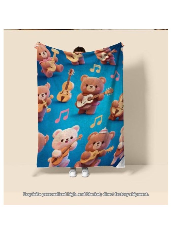 general Flannel thin blanket (warm and comfortable, suitable for sleep, gaming, dust removal and sandproof) 150cm*200cm - 655 - Image 1