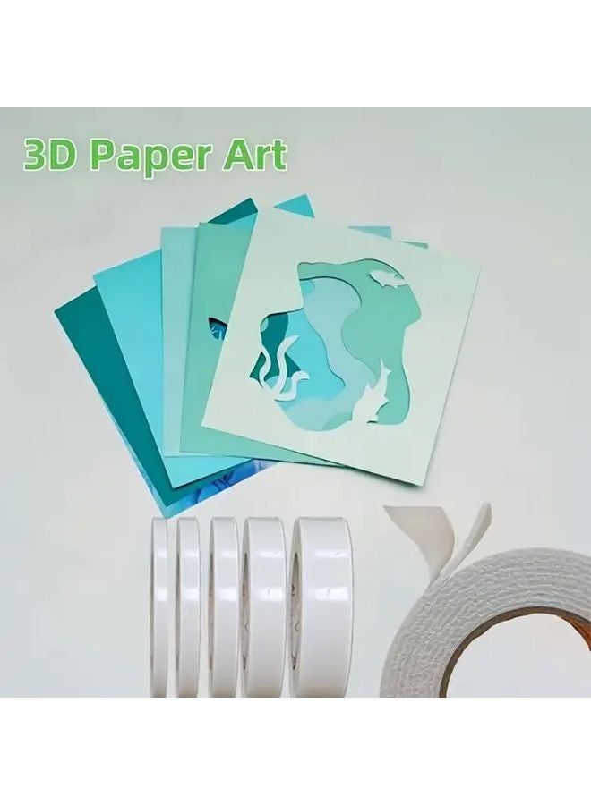 2 Rolls 15mm x 3 28Y White High Viscosity Double Sided Foam Tape - Image 4