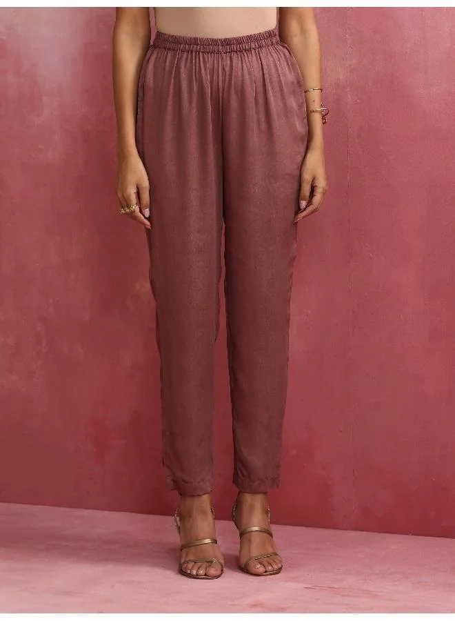 trueBrowns Pink Modal Kimono Kurta Set