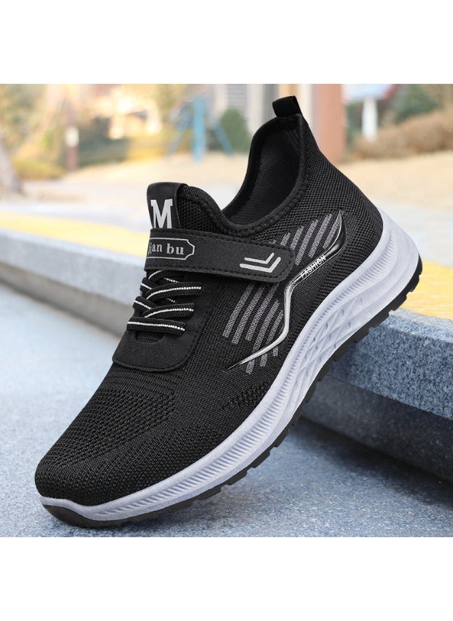 Generic Men's Breathable Sports Shoes Odorless Large Size Comfortable Walking Dad Shoes Mesh Upper Casual Sneakers for  - Image 2