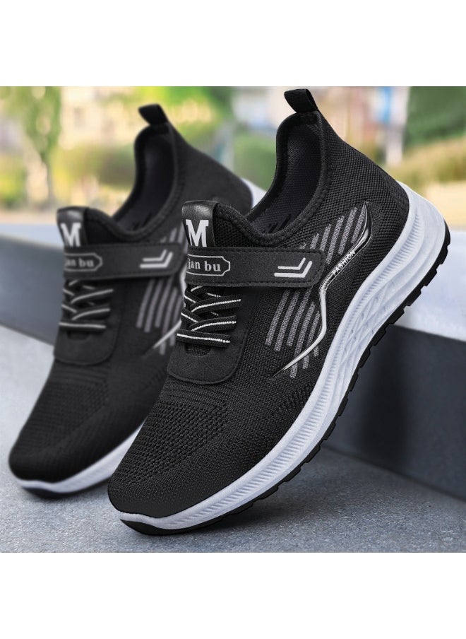 Generic Men's Breathable Sports Shoes Odorless Large Size Comfortable Walking Dad Shoes Mesh Upper Casual Sneakers for  - Image 1