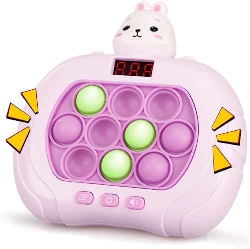 Blackma Fast Push Pop Game Light Up Fidget Toy for Kids Handheld Sensory Puzzle Game Easter Christmas Birthday Gifts for 312 Year Old Boys Girls Rabbit - Image 1