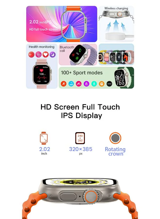 KENNETH SCOTT Unisex Silicone & Nylon Smart Watch KULMX-SSNBC - 43.5 mm
