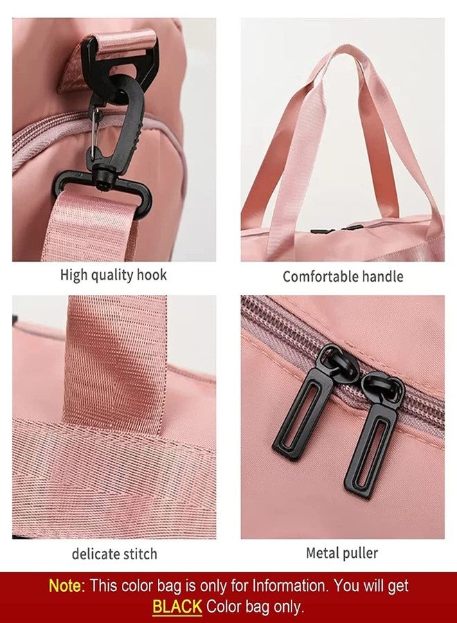 STESHWK Gym Bag for Women and Men, Small Duffel Bag for Sports, Gyms and Weekend Getaway, Waterproof Dufflebag with Shoe and Wet Clothes Compartments, Lightweight Carryon Gymbag (Pink) - Image 3