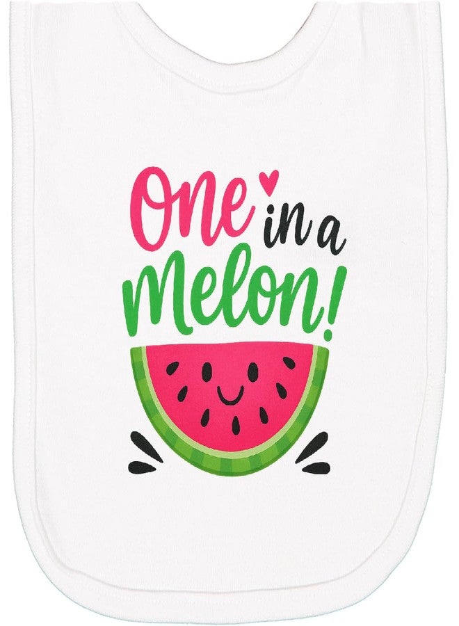 inktastic First Birthday Watermelon Newborn Bib White 456ee - Image 1