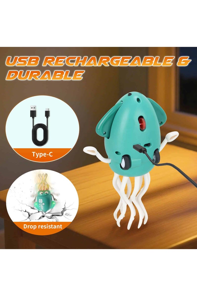 أديلي لعبة أخطبوط راقصة كهربائية – لعبة زحف ووقت البطن للأطفال والرضع، لعبة تفاعلية متحركة للأولاد والبنات - Image 4