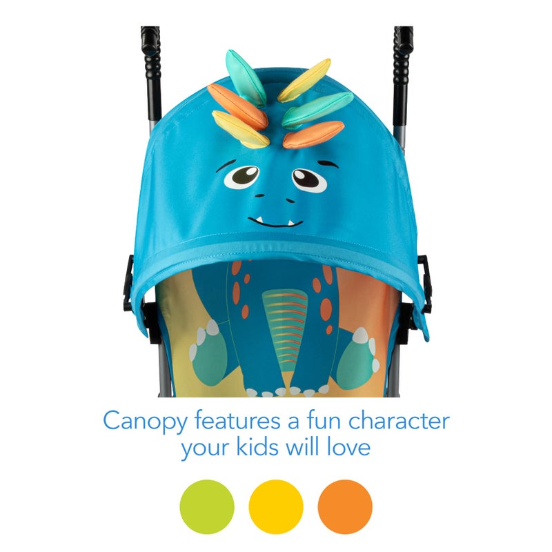 Cosco Character Umbrella Stroller, Easy to Store Anywhere with its Compact Umbrella fold, Stewie Stegosaurus - Image 4