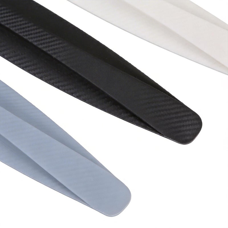 4Pcs Carbon Fiber Pattern Car Bumper Guard Strips Scratch Protection For Sedans SUVs - Image 4