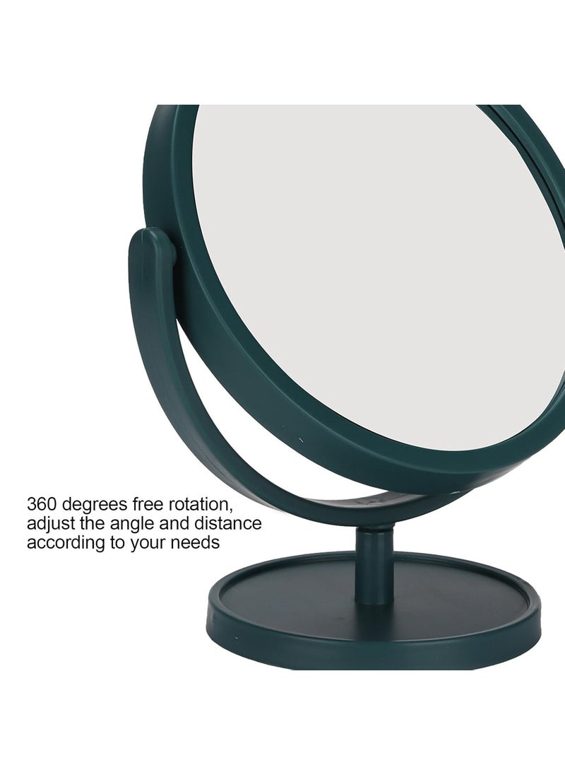 SIYANSHU - SIYANSHU Desktop Round Cosmetic Cute Ear Shape 360 Degrees Rotation Hand Makeup Mirror with Stand HD Makeup Mirror Tabletop Mounting Magnifying Portable Folding Travel for Office DeskVanityBedroomCamping HomeRabbit Ears Green1 Piece - Image 1