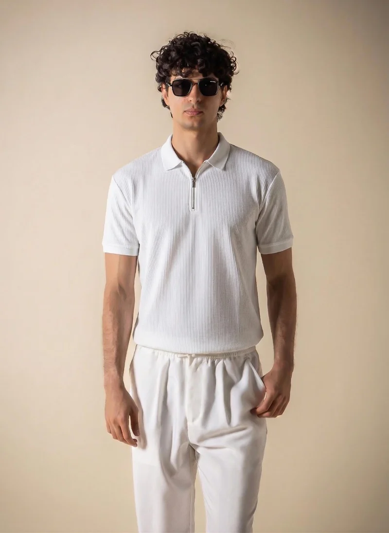 شايبس SLIM POLO SHIRT WITH ZIP