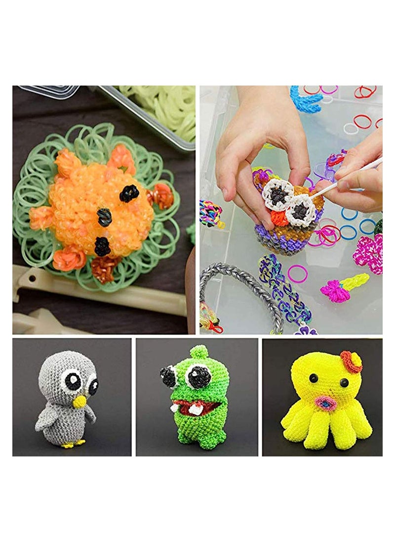 Goolsky - Goolsky Rubber Band Bracelet Kit - 4800+ Loom Bracelet Making Kit Rubber Loom Bands Refill Set 15Colors Bands Friendship Bracelet Making Kit DIY Craft Gift - Image 1