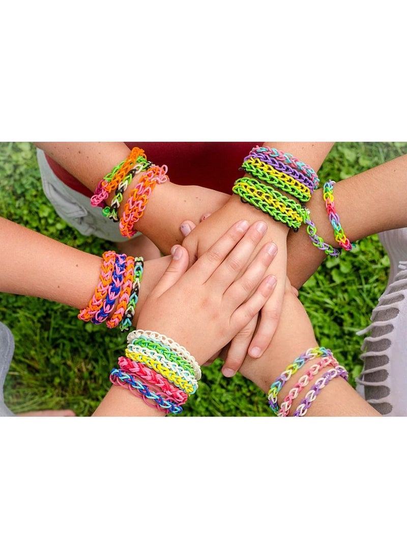 Goolsky - Goolsky Rubber Band Bracelet Kit - 4800+ Loom Bracelet Making Kit Rubber Loom Bands Refill Set 15Colors Bands Friendship Bracelet Making Kit DIY Craft Gift - Image 1