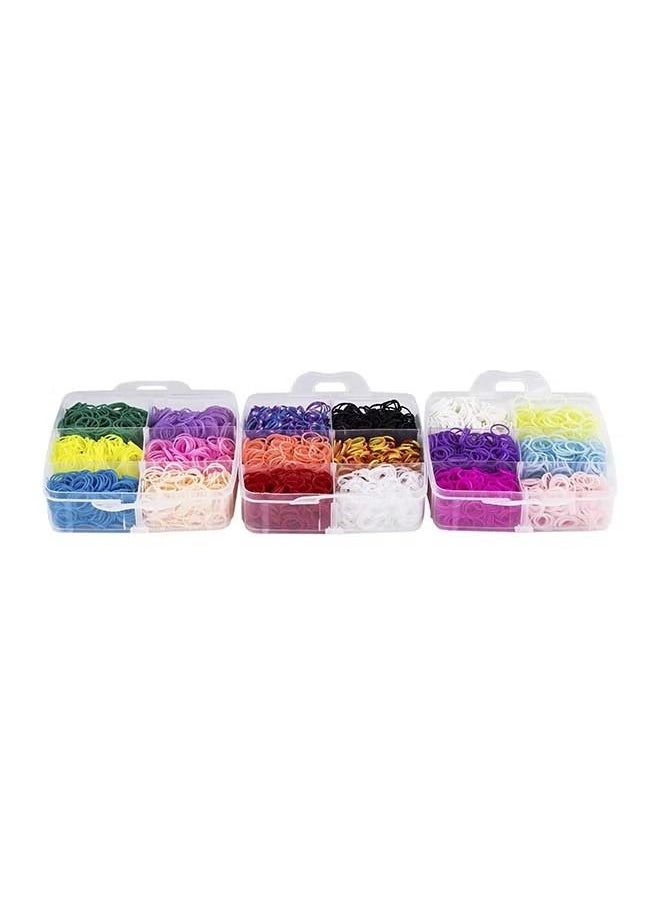 Goolsky - Goolsky Rubber Band Bracelet Kit - 4800+ Loom Bracelet Making Kit Rubber Loom Bands Refill Set 15Colors Bands Friendship Bracelet Making Kit DIY Craft Gift - Image 1