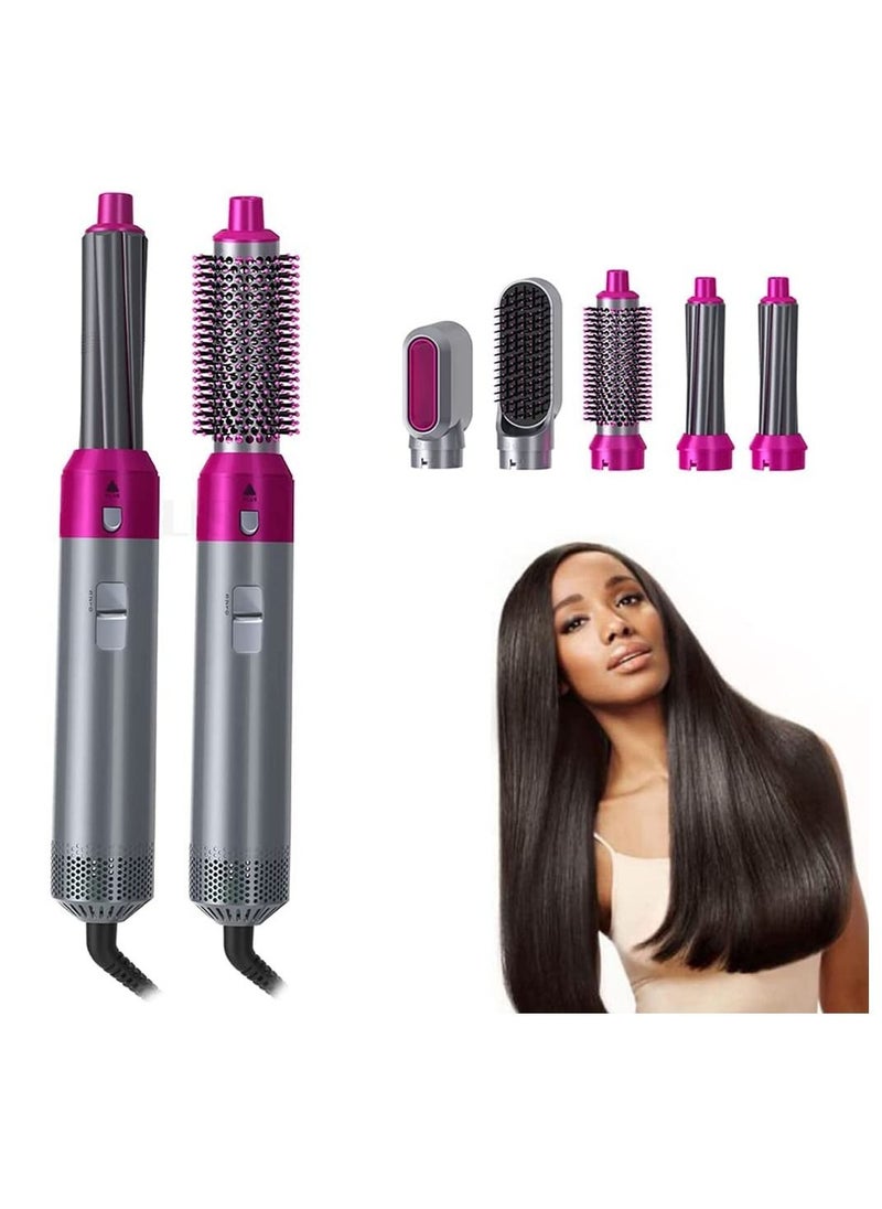 Generic 5 in 1 Hair Dryer Brush with Hair Volumizer,Hot Air Brush,Scalp Massager,Curler and Straightener for Women Hair Styling  - Image 2