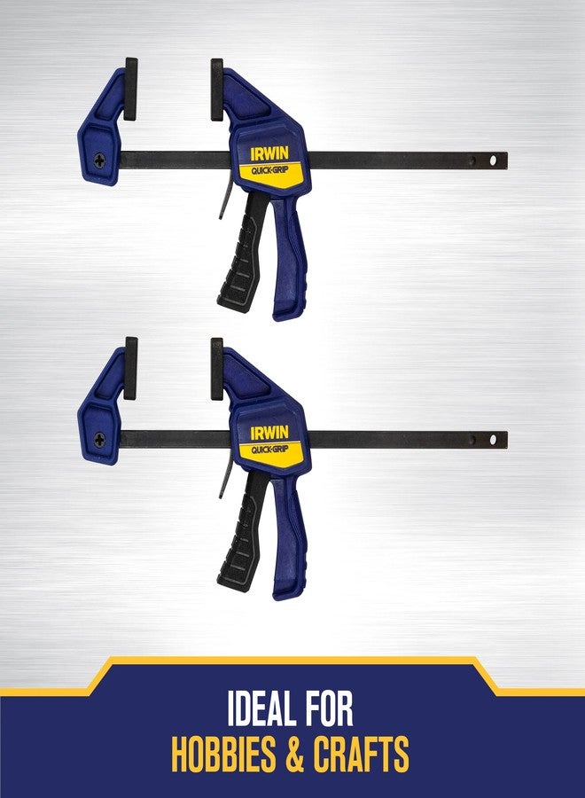 IRWIN QUICK-GRIP Clamps, 4 Piece Set with Bar Clamps, 4-1/4", Handi Clamps, 2" (IRHT83222) - Image 5