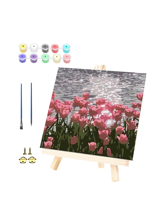DIY Paint by Numbers, Multi-color Oil Painting on Canvas Kit with Brushes, Suitable for Everyone  - Image 1