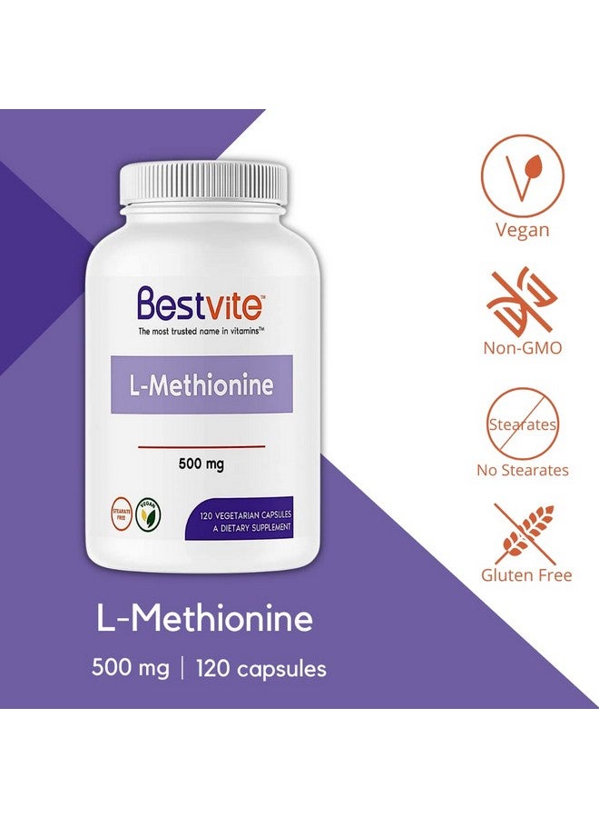 BESTVITE Lmethionine 500Mg 120 Vegetarian Capsules No Stearates Vegan Non Gmo Gluten Free - Image 3
