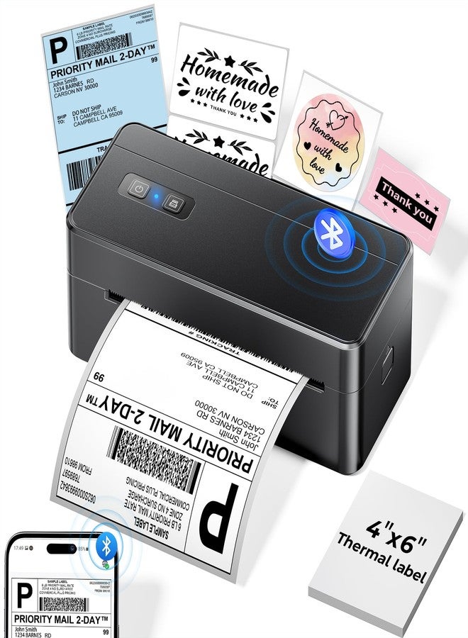 LabelCreate Bluetooth Thermal Shipping Label Printer, 4x6 Thermal Label Printer for Small Business, 2410BT Wireless Label Printers Compatible with iOS Android & PC, Widely Used for Ebay, USPS, Tiktok - Image 1